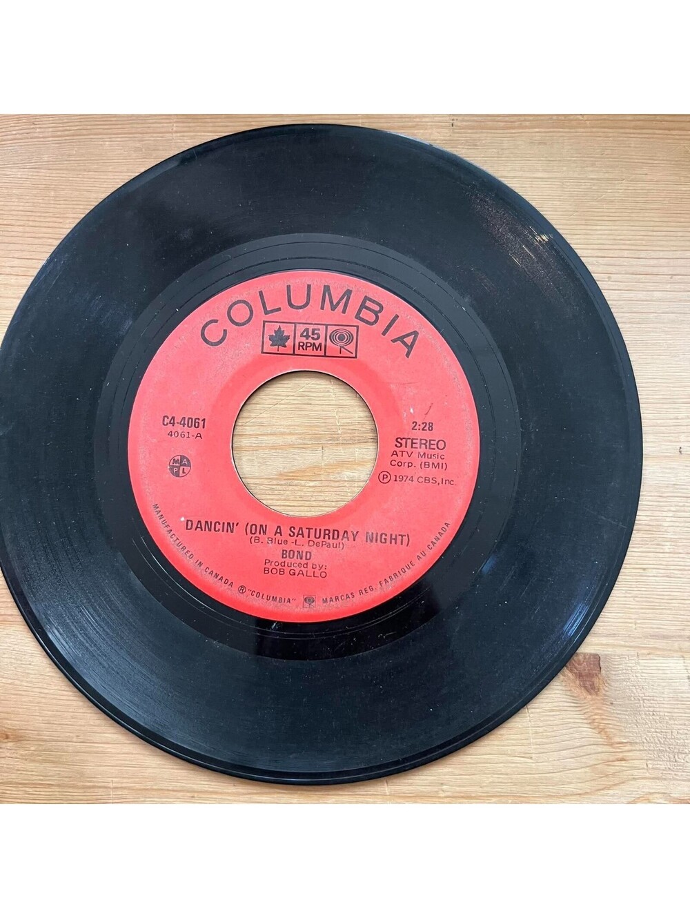 Bond - Dancin'(On a Saturday Night)/Mardi-Gras 45rpm VG+ R17